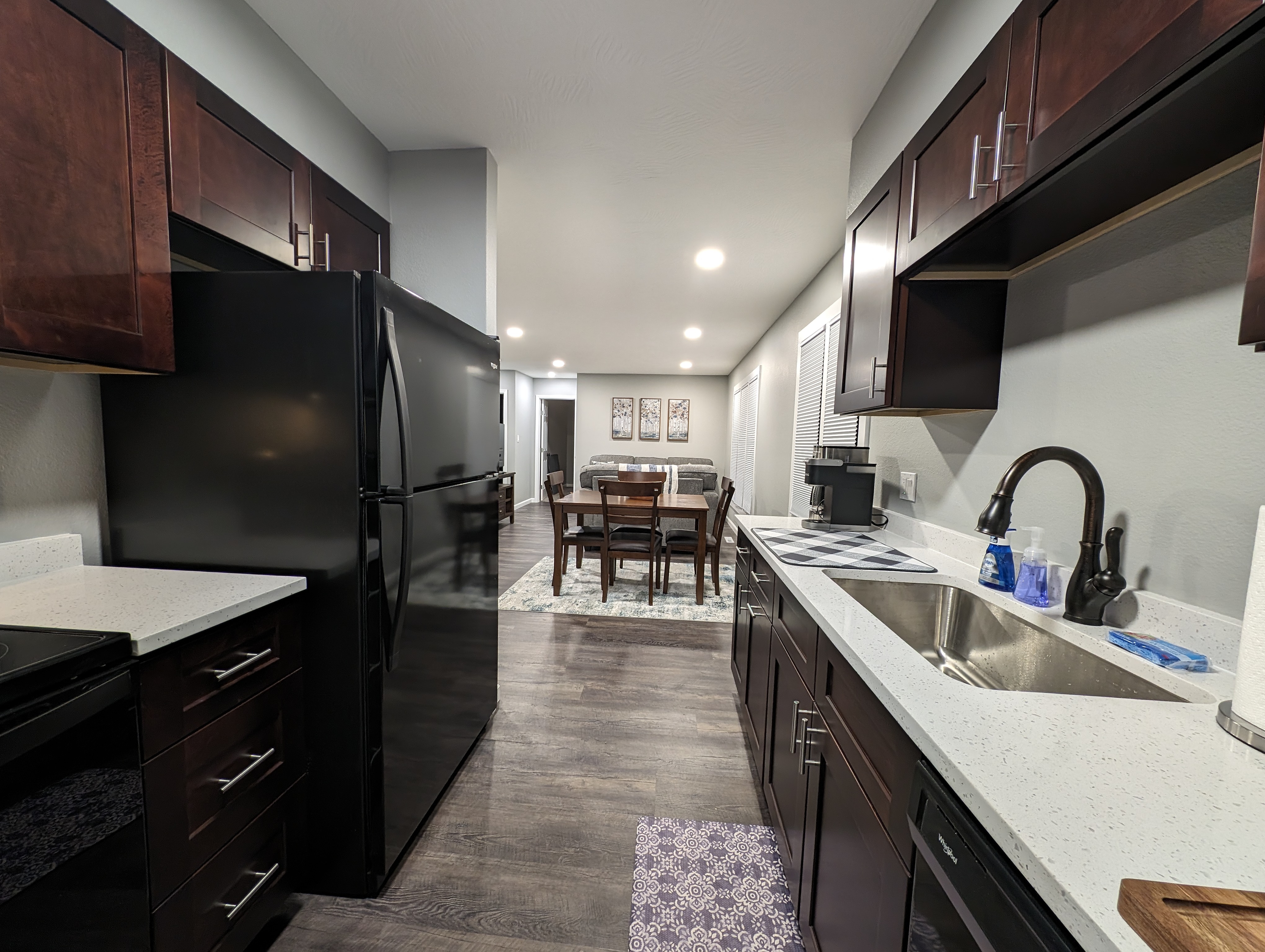 A finished, furnished kitchen in one of our homes