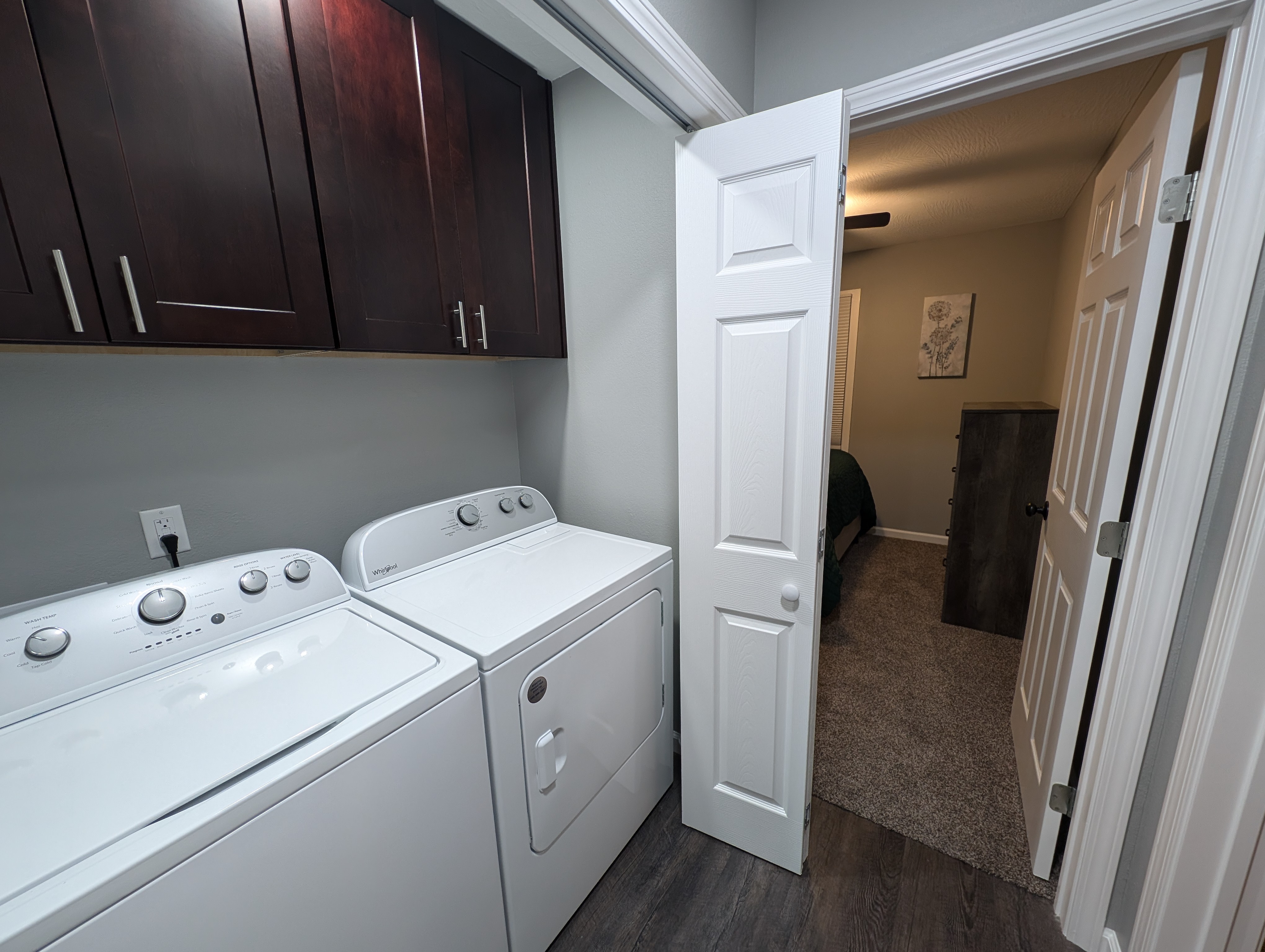 A furnished laundry room
